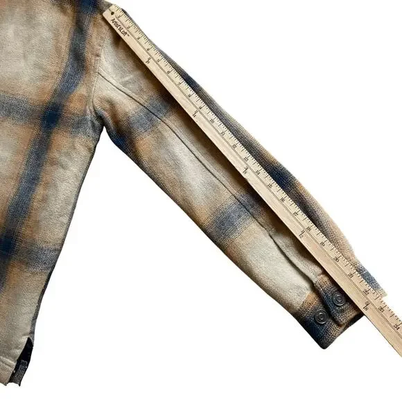 Prana Bridges Flannel Jacket Women's Small Sandstone Quilted Lining Chore Coat - Picture 13 of 13